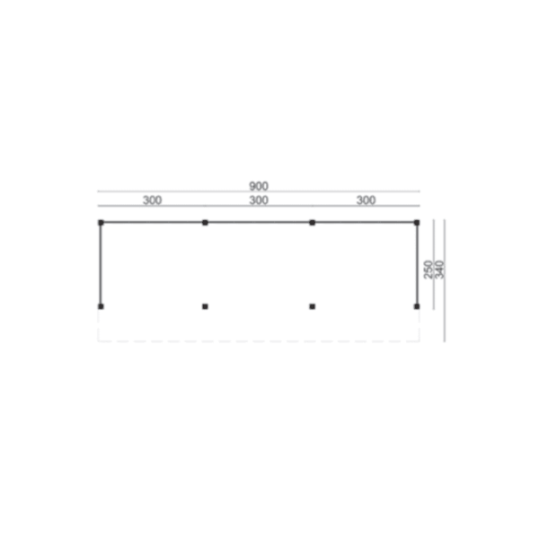 Abri de jardin Boekelo en Mélèze Douglas Brut - 900 x 340 cm : Espace extérieur de luxe