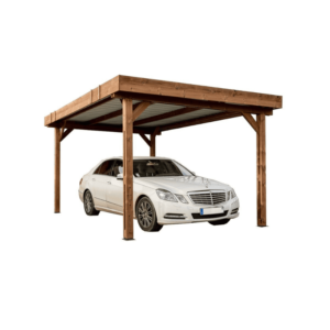 Carport en bois avec couverture acier galvanisé