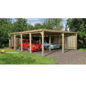 Carport Double WEKA 618 - Bois Imprégné 603 x 802 cm