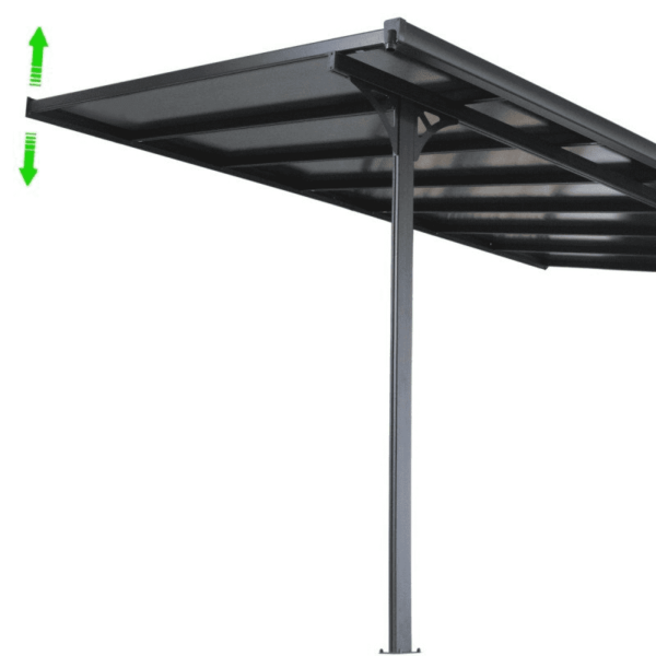 Toit de terrasse ajustable en aluminium laqué blanc 3,05×4,36m X-METAL