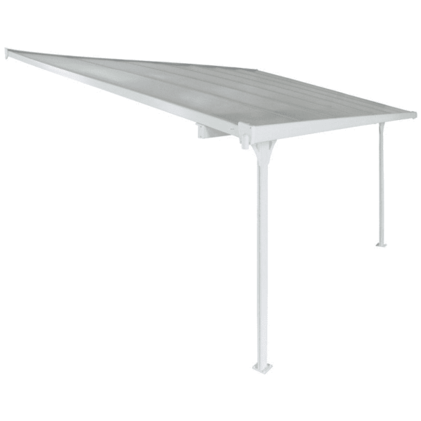Toit de terrasse ajustable en aluminium laqué blanc 3,05×4,36m X-METAL