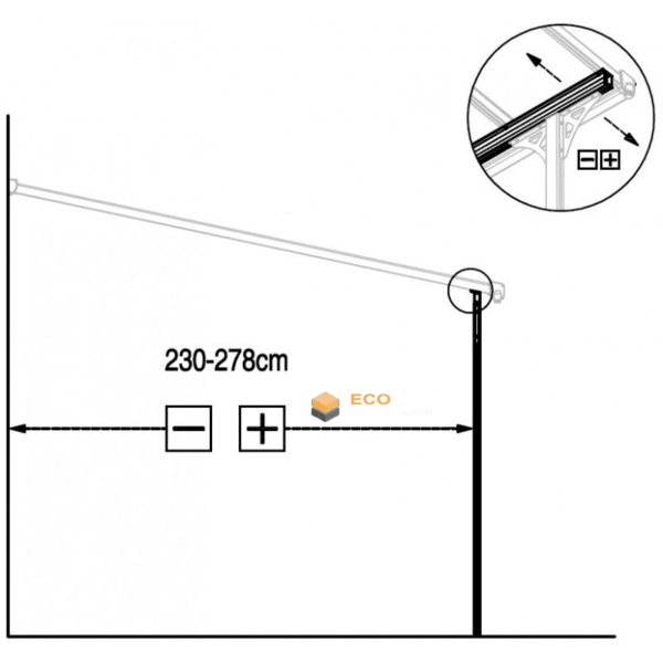 Toit de terrasse ajustable en aluminium laqué blanc 3,05×4,36m X-METAL