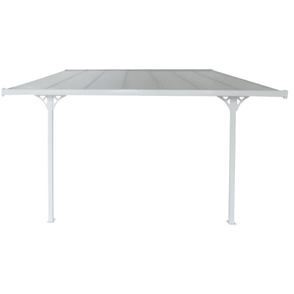 Toit de terrasse ajustable en aluminium laqué blanc 3,05×4,36m X-METAL
