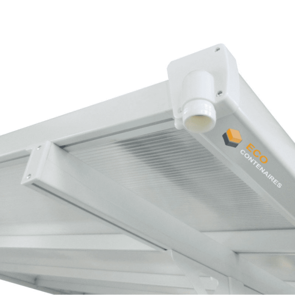 Toit de terrasse ajustable en aluminium laqué blanc 3,05×4,36m X-METAL