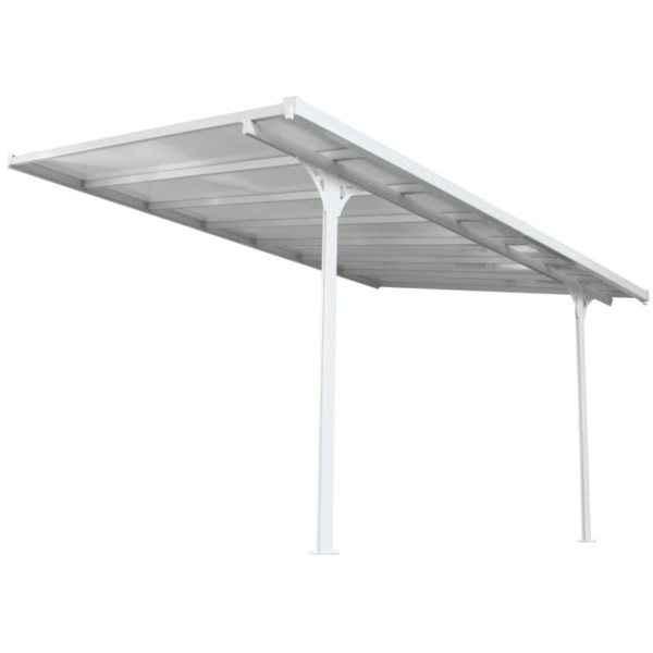 Toit de terrasse ajustable en aluminium laqué blanc 3,05×4,36m X-METAL