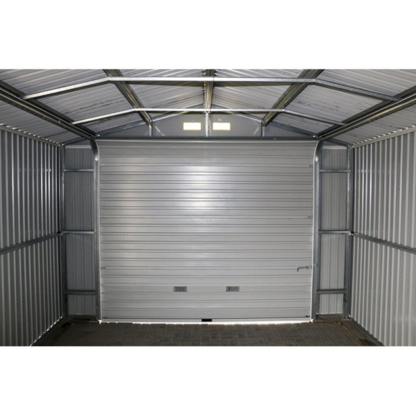 Garage en Métal Anthracite 19,95 m² Grande Hauteur H.2,60 m DURAMAX