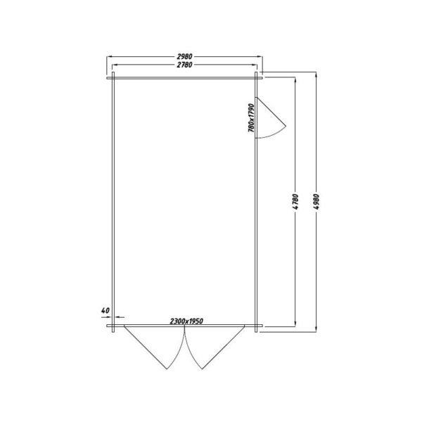 Garage en Bois Massif 40mm Traité Teinté Marron Gardy Shelter
