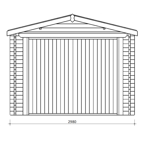Garage en Bois Massif 40mm Traité Teinté Marron Gardy Shelter