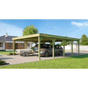 Carport Double WEKA 609 Imprégné – 604 x 812 cm