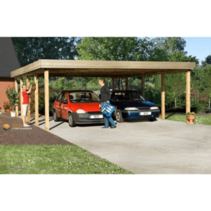 Carport Double WEKA 609 Imprégné - 604 x 812 cm