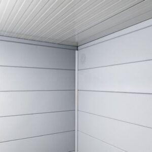 Abri Telluria en acier galvanisé blanc 5,6m²